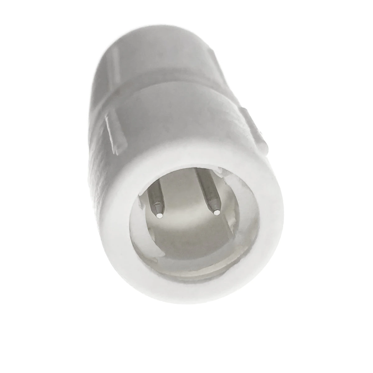 Conector imbinare furtun Led luminos, cu 2 pini, 3 elemente cu filet, din plastic, alb