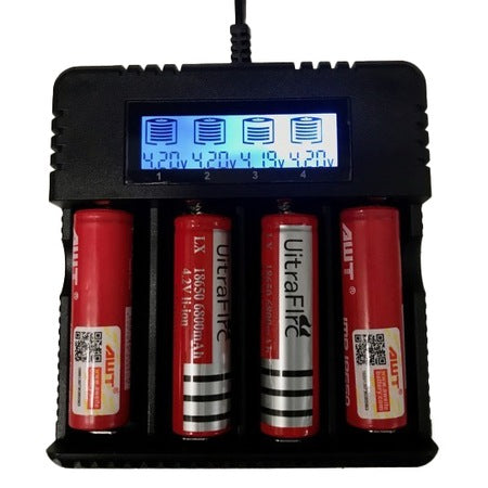 Incarcator universal de baterii, capacitate de 4 baterii, iesire 3000mA, pana la 4.2V, ecran LCD si protectii - HD8992A