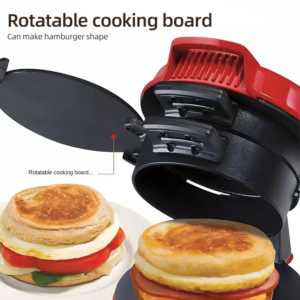 Aparat de facut burgeri sau sandwich-uri RAF 600W, Rosu