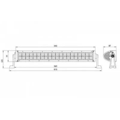 Bara led auto 40 LED 120W, proiector ajustabil off-road