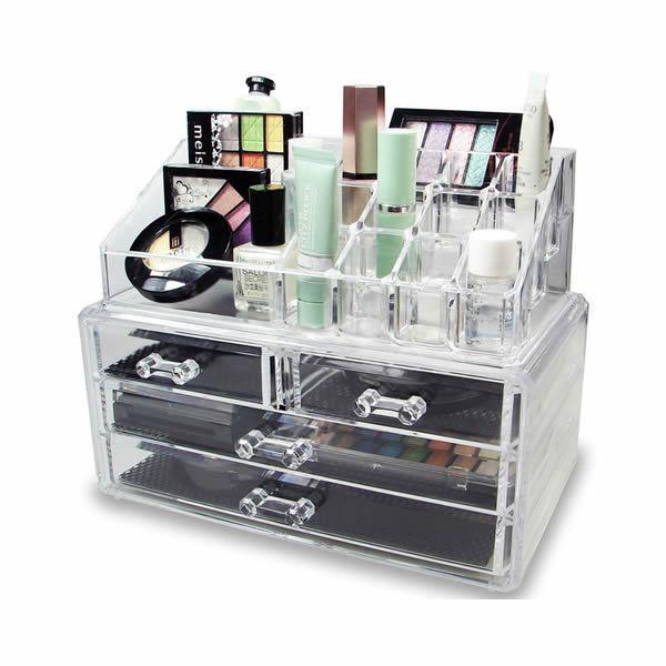 Organizator cosmetice cu 16 spatii pentru depozitare - Tenq.ro