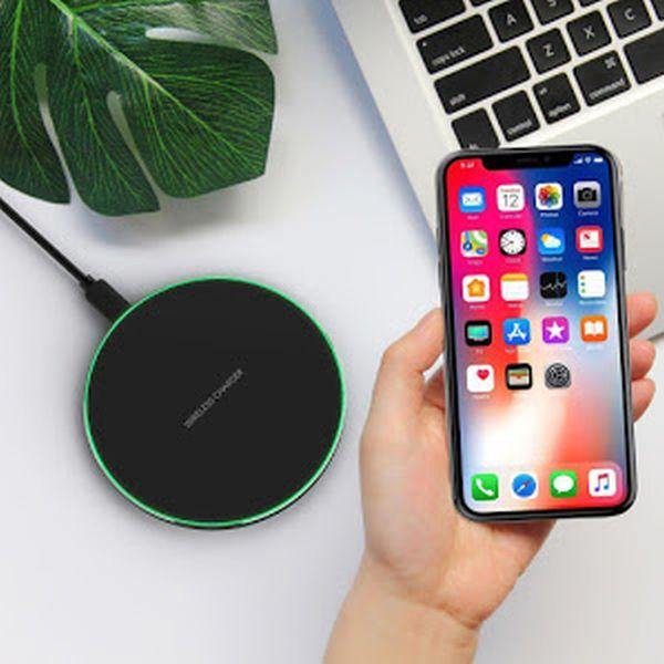 Incarcator Wireless Fast Charging Pad QI, Round Black - Tenq.ro