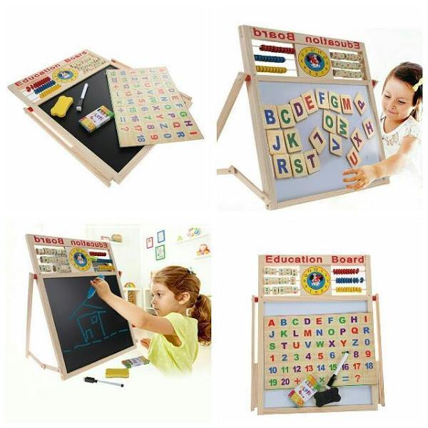 Tabla educativa multifunctionala pentru copii 40 x 40 cm - Tenq.ro