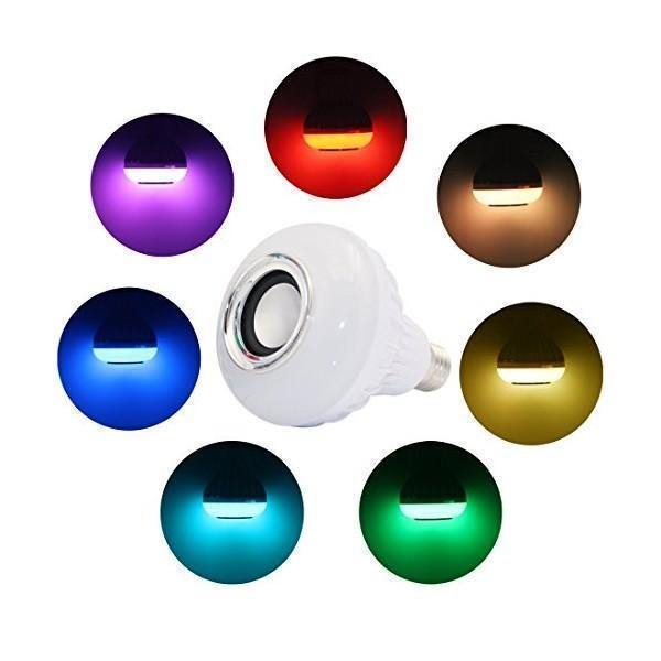 Bec bluetooth LED cu boxa, jocuri de lumini si telecomanda - Tenq.ro