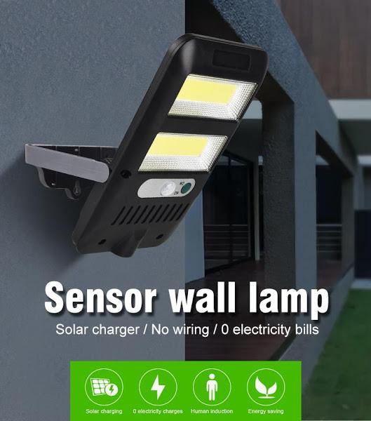 Lampa reglabila cu panou solar si senzor de miscare, 1200 mAh - Tenq.ro