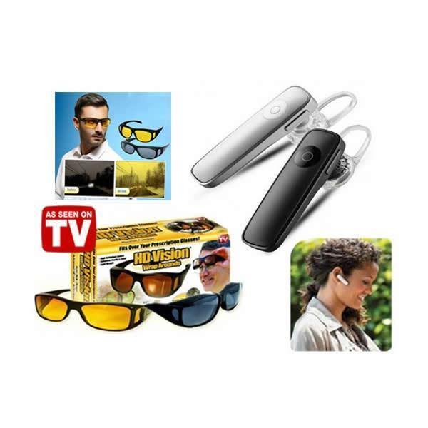 Casca Bluetooth + Set 2 perechi ochelari de condus - Tenq.ro