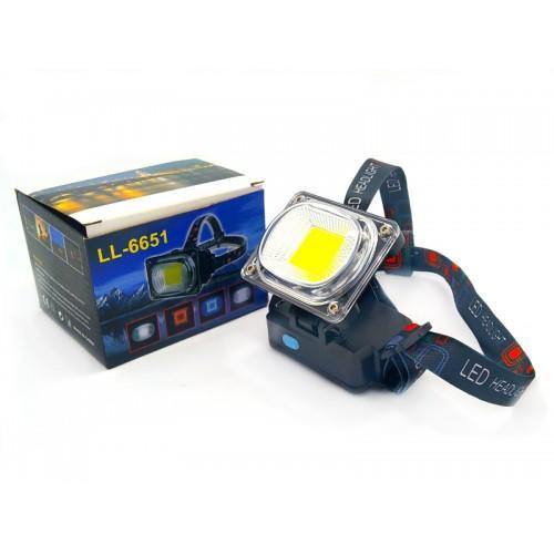 Lanterna reincarcabila de cap cu LED mare 2.5 cm, model LL-6651 - Tenq.ro